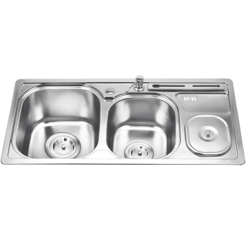 Best selling double bowl sink for kitchen with Waste Bin
Best selling double bowl sink for kitchen with Waste Bin